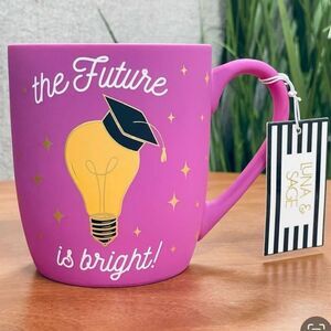 NWT Luna & Sage The future is bright Prom Graduation Purple Ceramic Mug